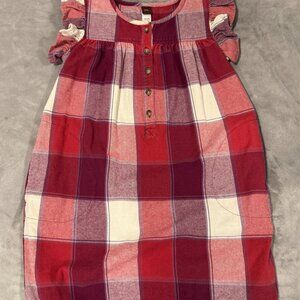 Girl's Tea Collection plaid flannel dress, size 8